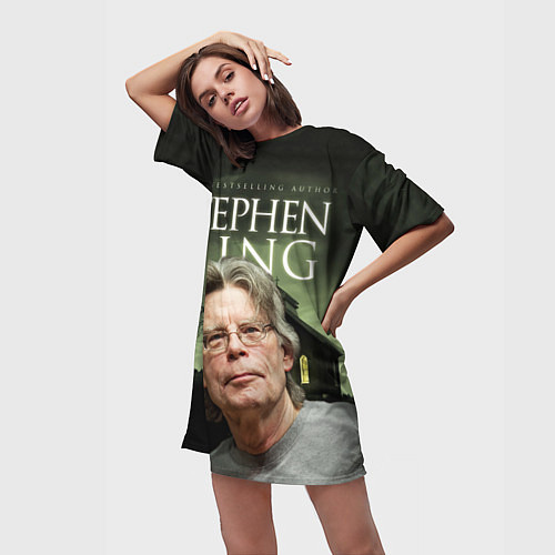Женская длинная футболка Bestselling Author / 3D-принт – фото 3