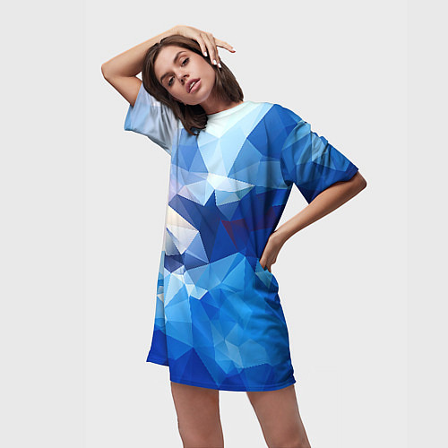 Женская длинная футболка Абстракция / 3D-принт – фото 3