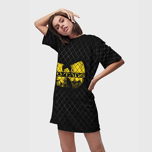 Женская длинная футболка Wu-Tang Clan: Grid / 3D-принт – фото 3
