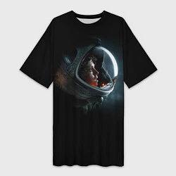 Женская длинная футболка Aliens Astronaut