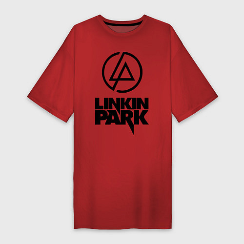 Женская футболка-платье Linkin Park / Красный – фото 1