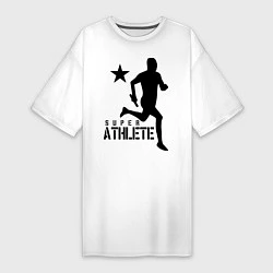 Футболка женская-платье Лёгкая атлетика, цвет: белый
