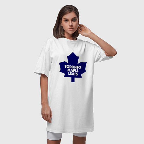 Женская футболка-платье Toronto Maple Leafs / Белый – фото 3