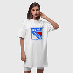 Футболка женская-платье New York Rangers, цвет: белый — фото 2