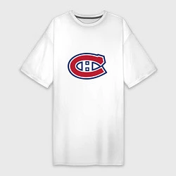 Футболка женская-платье Montreal Canadiens, цвет: белый