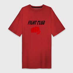 Футболка женская-платье Fight Club, цвет: красный