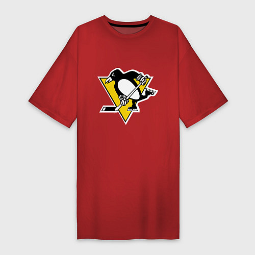 Женская футболка-платье Pittsburgh Penguins: Malkin 71 / Красный – фото 1