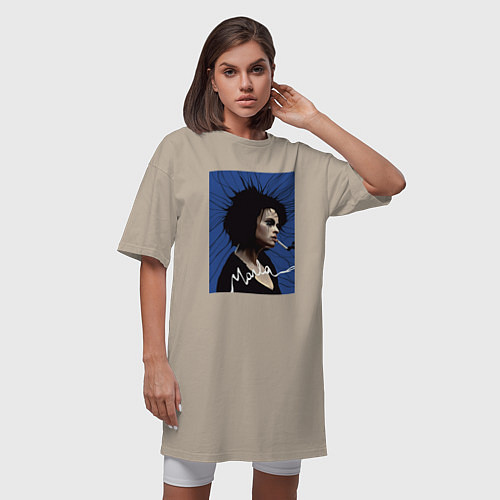 Женская футболка-платье Marla Singer / Миндальный – фото 3