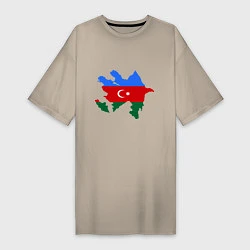 Женская футболка-платье Azerbaijan map