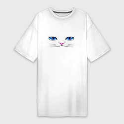 Женская футболка-платье Кошачьи глаза