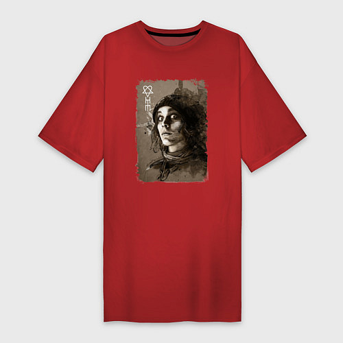 Женская футболка-платье Ville Valo: Pandemonium / Красный – фото 1