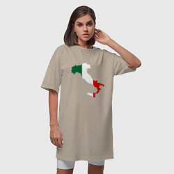 Футболка женская-платье Италия (Italy), цвет: миндальный — фото 2