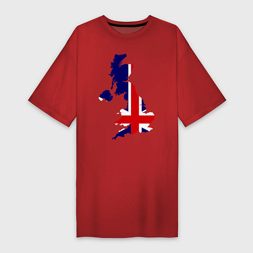 Женская футболка-платье Великобритания (Great Britain) / Красный – фото 1