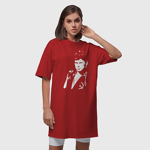 Женская футболка-платье Юрий Клинских / Красный – фото 3