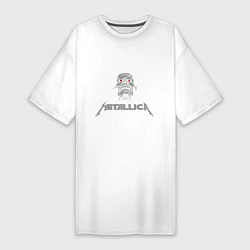 Женская футболка-платье Metallica scool
