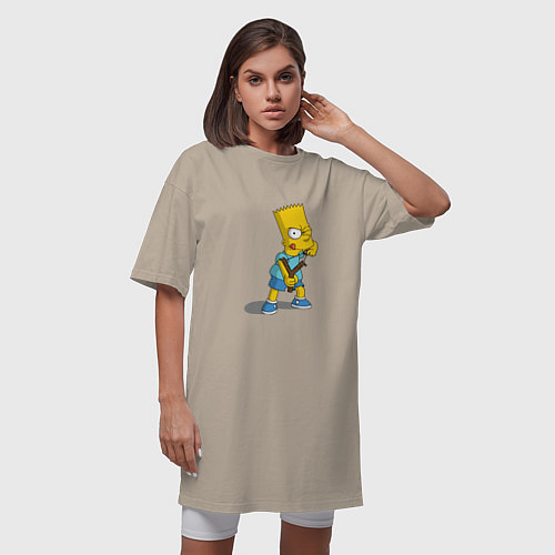 Женская футболка-платье Bad Bart / Миндальный – фото 3