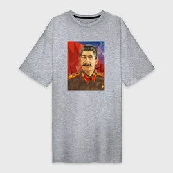 Женская футболка-платье Сталин: полигоны