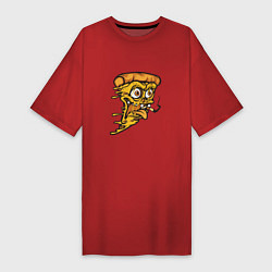 Футболка женская-платье Crazy Pizza, цвет: красный
