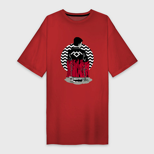 Женская футболка-платье Twin Peaks / Красный – фото 1