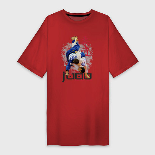 Женская футболка-платье Дзюдо: национальная команда / Красный – фото 1