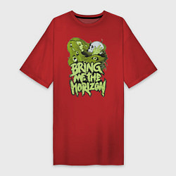 Женская футболка-платье Bring Me The Horizon: Green Girl