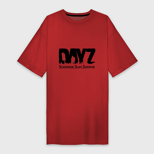 Женская футболка-платье DayZ: Slay Survive / Красный – фото 1