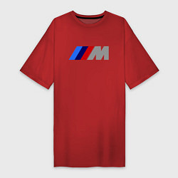 Футболка женская-платье BMW M, цвет: красный