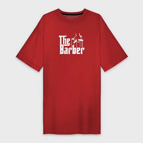 Женская футболка-платье The Barber Godfather / Красный – фото 1