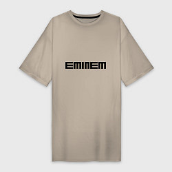 Футболка женская-платье Eminem: minimalism, цвет: миндальный