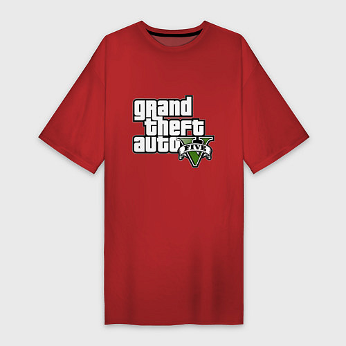Женская футболка-платье GTA Five / Красный – фото 1