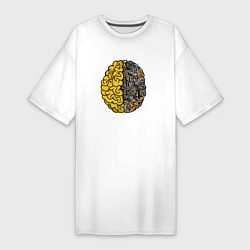 Женская футболка-платье Мозг инженера