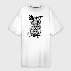 Женская футболка-платье Slipknot Faces
