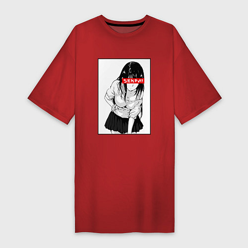 Женская футболка-платье SENPAI Babe / Красный – фото 1
