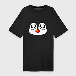 Женская футболка-платье Морда пингвина