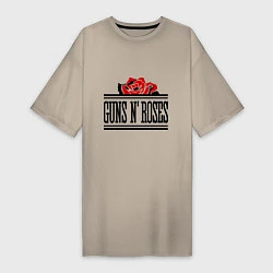 Женская футболка-платье Guns n Roses: rose