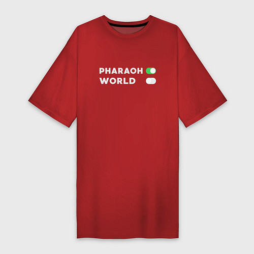 Женская футболка-платье Pharaon On, World Off / Красный – фото 1
