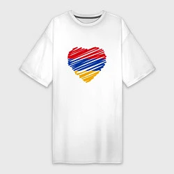 Женская футболка-платье Сердце Армении