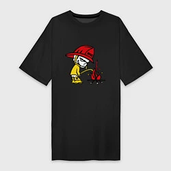 Женская футболка-платье Ручной пожарник