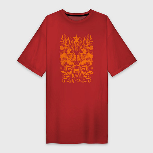 Женская футболка-платье Wild Fox / Красный – фото 1