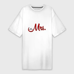 Женская футболка-платье Mrs: Just married
