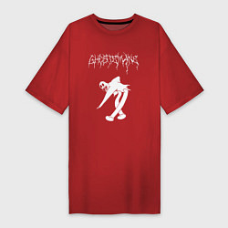 Футболка женская-платье Ghostemane 2, цвет: красный