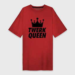 Футболка женская-платье Twerk Queen, цвет: красный