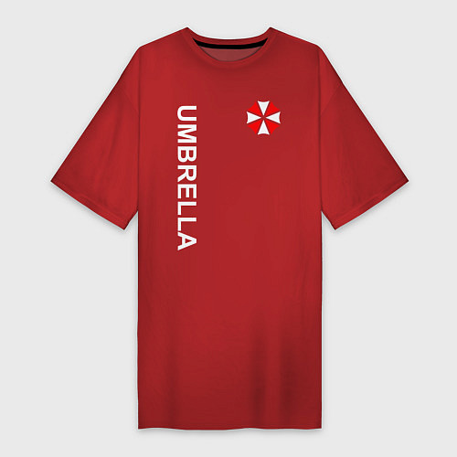 Женская футболка-платье UMBRELLA CORP / Красный – фото 1