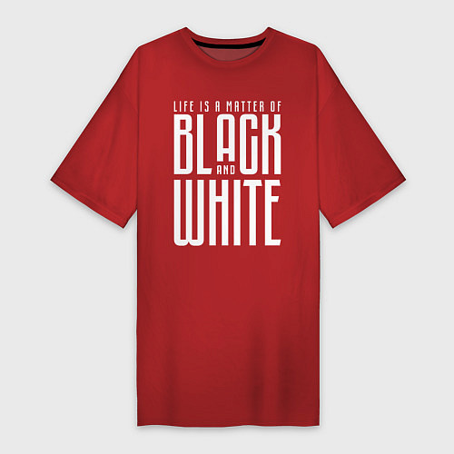 Женская футболка-платье Juventus: Black & White / Красный – фото 1