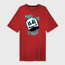 Футболка женская-платье Mello Made it Right, цвет: красный