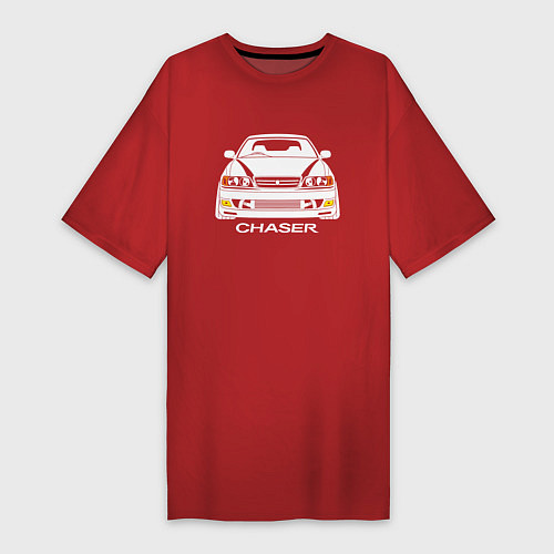 Женская футболка-платье Toyota Chaser JZX100 / Красный – фото 1