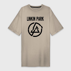 Футболка женская-платье Linkin Park, цвет: миндальный