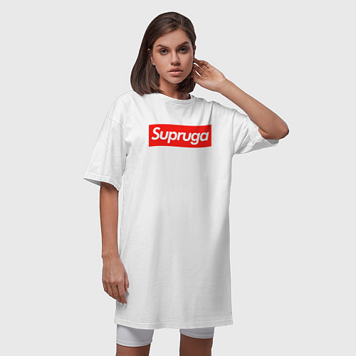 Женская футболка-платье Supruga / Белый – фото 3