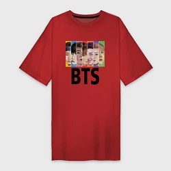 Женская футболка-платье BTS: Boys Faces