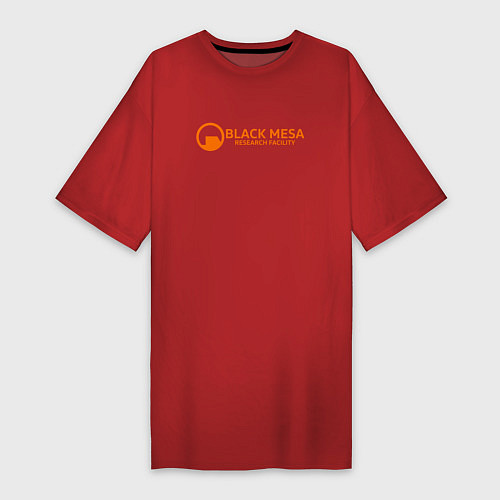 Женская футболка-платье Black Mesa: Research Facility / Красный – фото 1